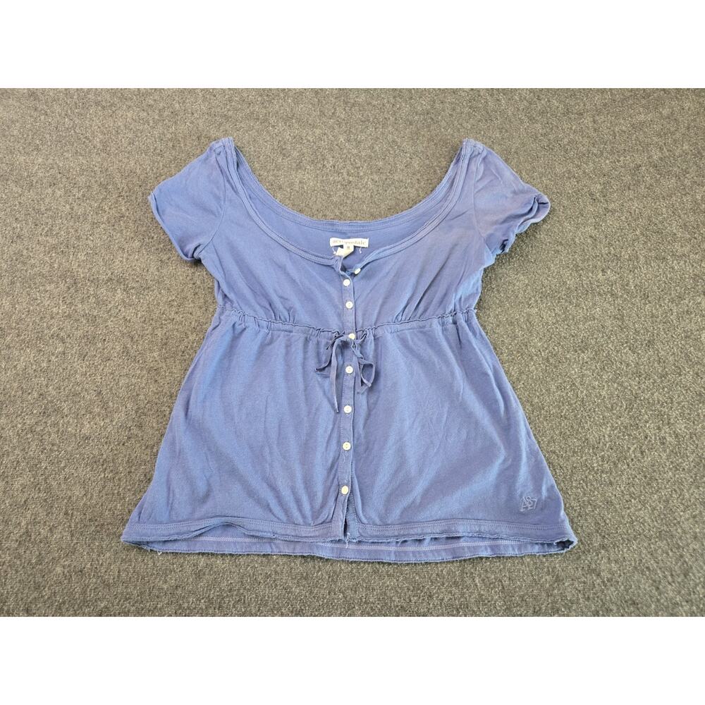 Aeropostale Y2K 2010 Button Front Babydoll Top Womans Sz M Bella Swan Fairycore - Picture 6 of 15
